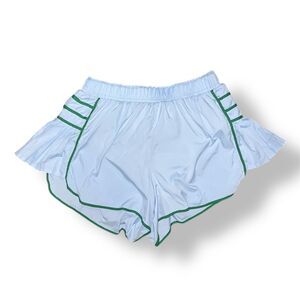 Kimberly Women's White and Blue Shorts Size Small